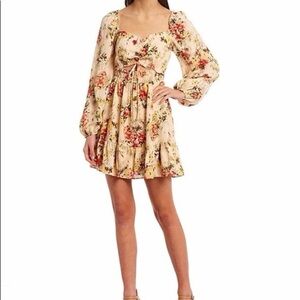 NWT Allison & Kelly Blouson Cut-Out Floral Ruffled Mini Boho Smocked Cottagecore